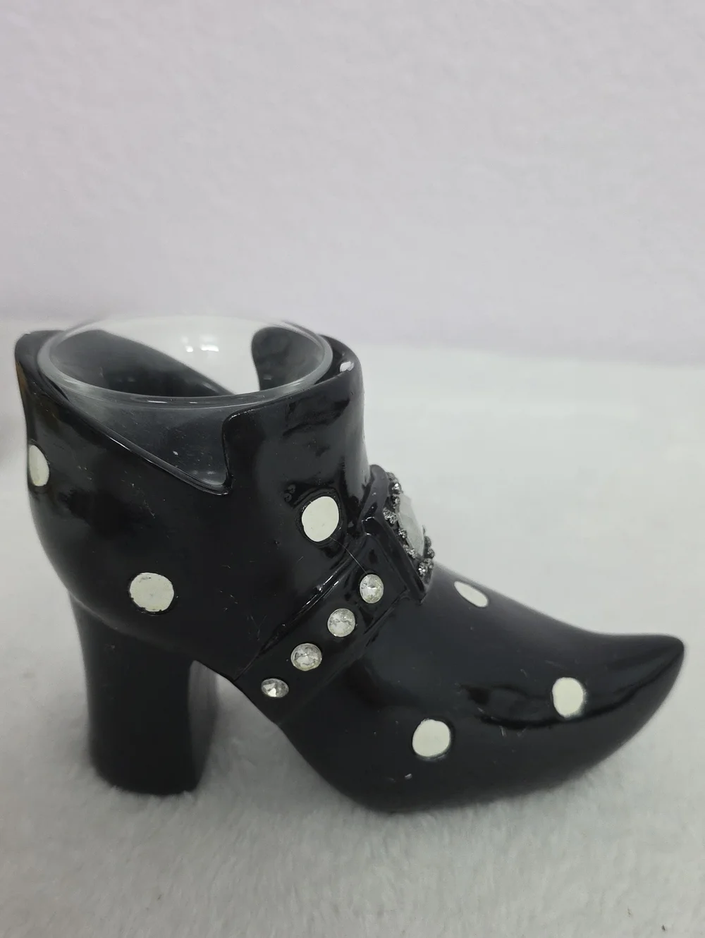 Halloween Witch's Shoe Polka Dot Tealight Candleholder